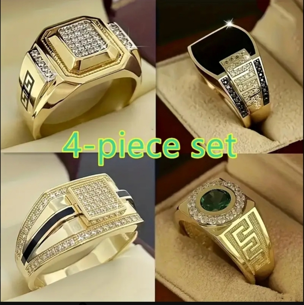 4 Set Classic Luxury Rings